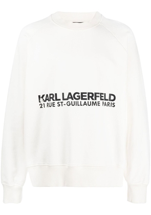 Karl Lagerfeld logo-print organic cotton sweatshirt - White