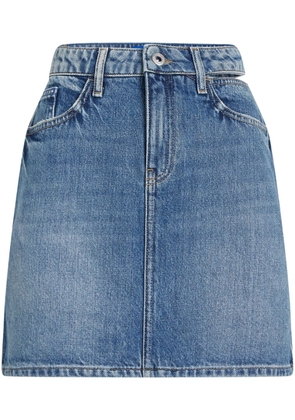 Karl Lagerfeld Jeans logo-patch denim miniskirt - Blue