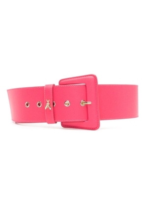 Patrizia Pepe Fly logo-plaque buckle belt - Pink