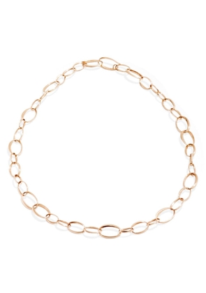 Pomellato 18kt rose gold chain link necklace - Pink