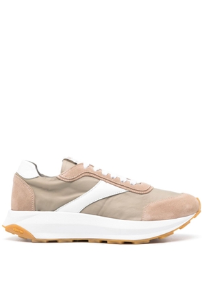 Corneliani lace-up panelled sneakers - Neutrals