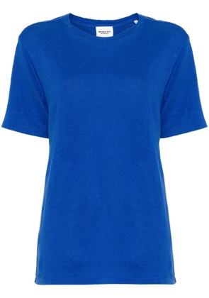 MARANT ÉTOILE linen crew neck T-shirt - Blue