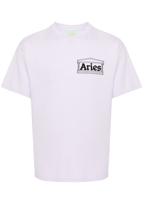 Aries Temple logo-print T-shirt - Purple