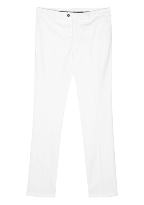 Drumohr pressed-crease tapered trousers - White