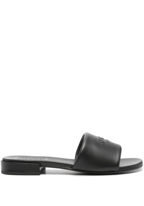 Kenzo Oki leather flat sandals - Black