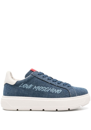 Love Moschino denim chunky sneakers - Blue