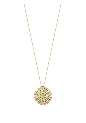 Officina Bernardi 18kt yellow gold large Damasco emerald necklace