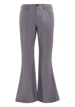 Marni flared leather trousers - Grey
