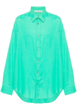 Acne Studios motif-print cotton shirt - Green