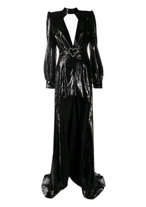 Philipp Plein Alba elegant high-low dress - Black