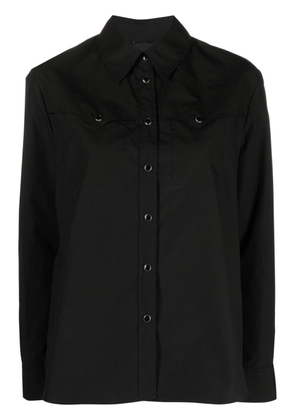 PINKO Western-stitched cotton shirt - Black