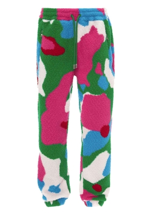 JW Anderson graphic-print fleece trousers - Pink