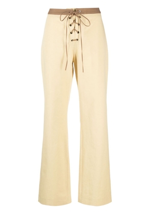 Claudie Pierlot lace-up straight trousers - Brown