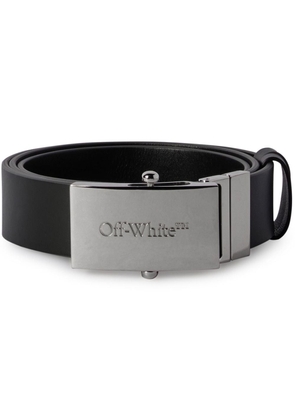 Off-White Bookish Plate Rev leather belt - Black