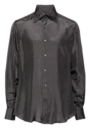 Gucci silk point-collar shirt - Grey