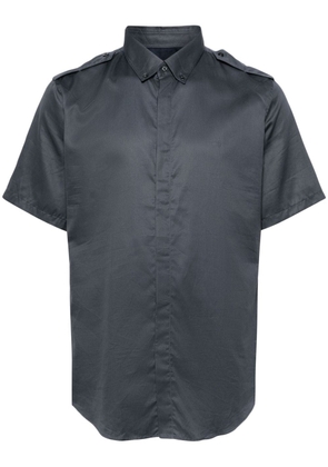 Gucci epaulette-detail short-sleeve cotton shirt - Blue