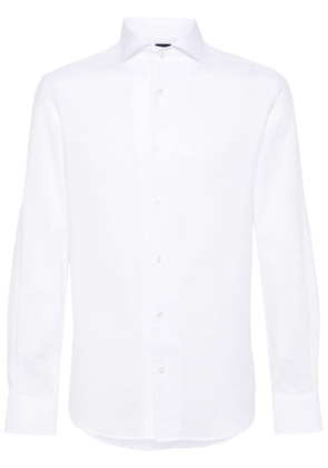Boggi Milano honeycomb cotton shirt - White