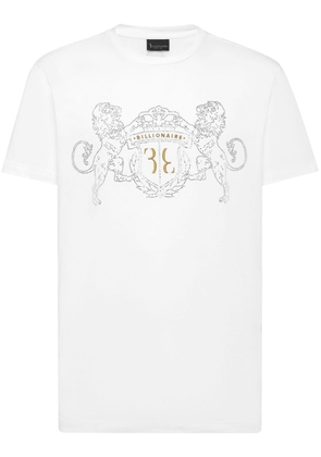 Billionaire rhinestone-embellished cotton T-shirt - White
