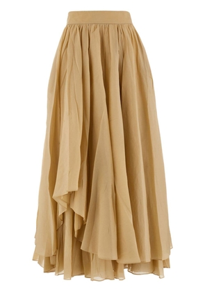 Ferragamo layered high-waisted midi skirt - Neutrals