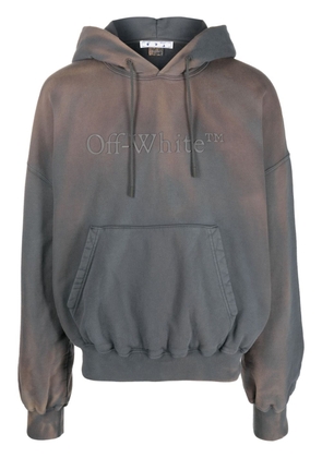 Off-White Bookish Laund logo-print hoodie - Brown
