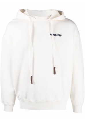 AMBUSH logo-print cotton hoodie - White