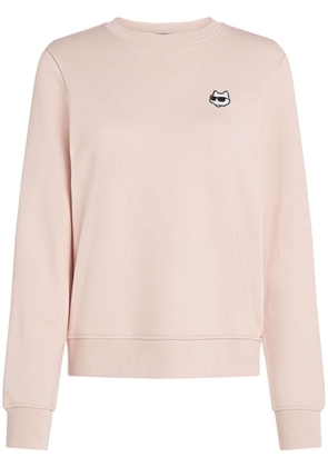 Karl Lagerfeld Ikonik 2.0 logo-patch sweatshirt - Pink