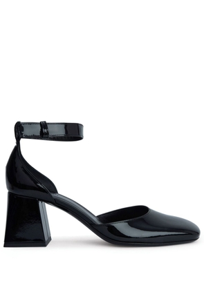 BY FAR Judy 70mm patent-leather pumps - Black