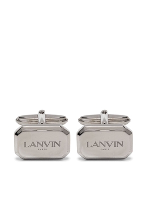 Lanvin Pre-Owned pre-owned logo-engraved cufflinks set - Silver