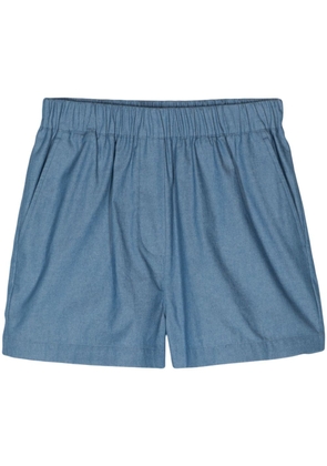 Manuel Ritz chambray cotton shorts - Blue