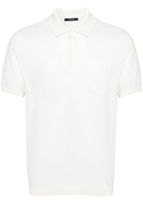 Boggi Milano cotton knitted polo shirt - White