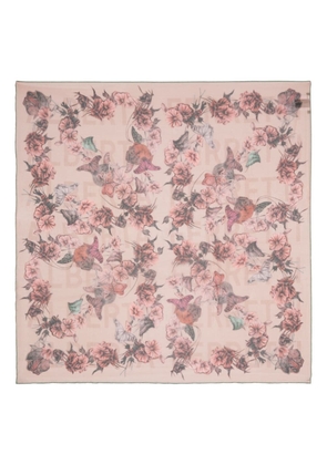 Alberta Ferretti floral-print silk scarf - Pink