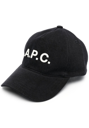 A.P.C. logo-print cap - Black