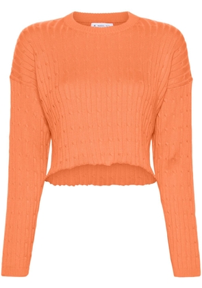 Manuel Ritz cable-knit cropped jumper - Orange