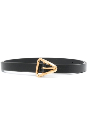 Bottega Veneta triangle leather belt - Black