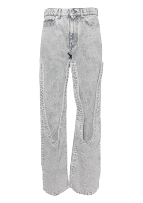 Y/Project Snap Off Chap straight-leg jeans - Grey