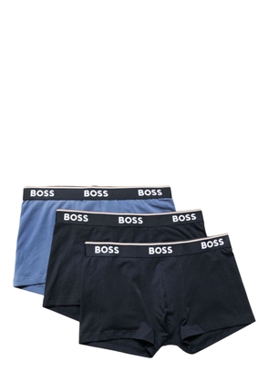 BOSS stripe-trim logo-waistband boxers (pack of three) - Blue