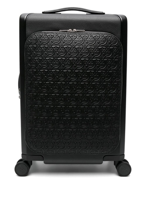 Ferragamo Gancini-embossed four-wheels suitcase - Black