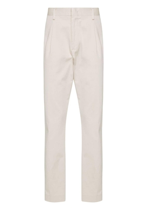 Boggi Milano logo-embroidered tapered trousers - Neutrals