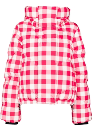 Goldbergh Bardot gingham-check ski jacket - Pink