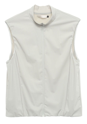 Amomento high-neck zip-up vest - Grey