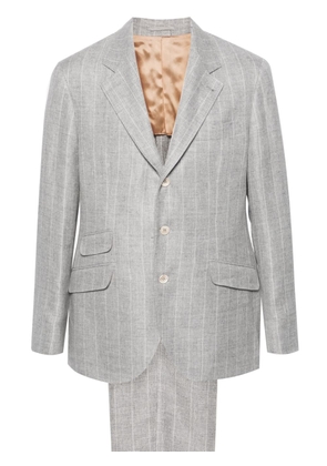 Brunello Cucinelli striped single-breasted suit - Grey
