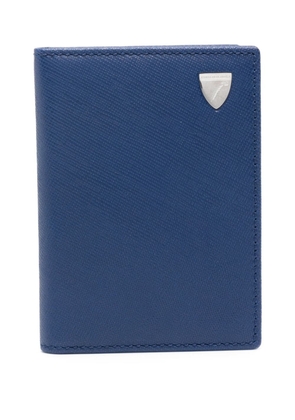 Aspinal Of London double-fold leather card holder - Blue