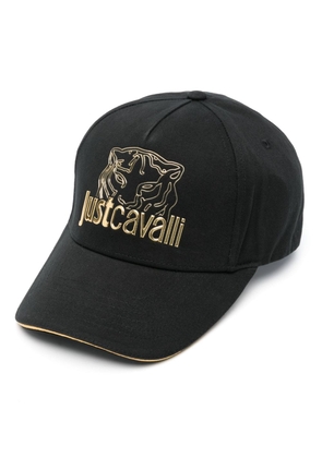 Just Cavalli logo-lettering cotton cap - Black