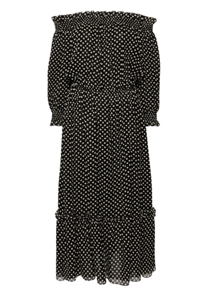 Céline Pre-Owned polka-dot silk maxi dress - Black