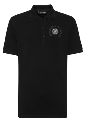 Plein Sport Carbon Tiger-print cotton polo shirt - Black
