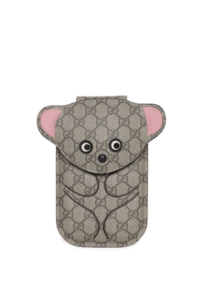 Gucci monogram-pattern clutch bag - Neutrals