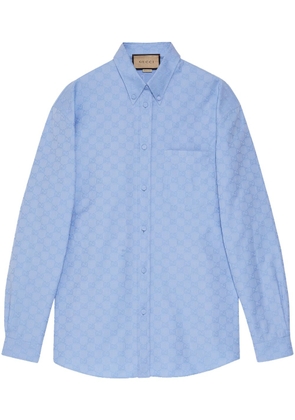 Gucci GG Supreme cotton shirt - Blue