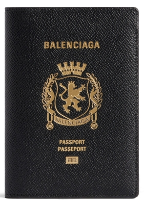Balenciaga leather passport holder - Black