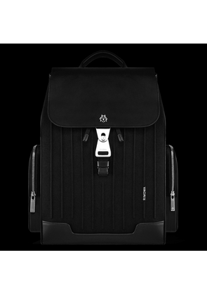 RIMOWA Never Still - Canvas Flap Backpack Large in Black - Canvas & Leather