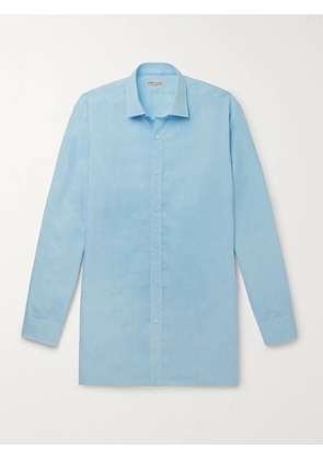 Charvet - Mélange Slub Linen Shirt - Men - Blue - EU 38